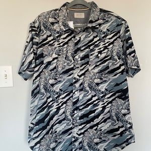 JACHS NY Peached Poplin Short Sleeve Shirt
